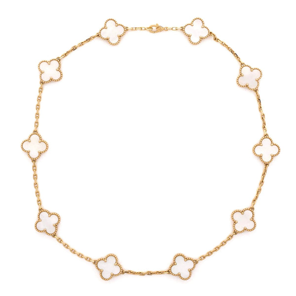 Van Cleef Arpels Vintage Alhambra 10 Motifs 18k Yellow Gold