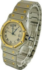 Cartier Santos Octagon LM 187902 1879 Quartz 30mm Unisex Watch Excellent A6165