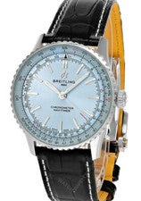 New Breitling Blue Navitimer Automatic 41 Black Leather Mens Watch A17329171C1P1