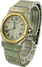 Cartier Santos Octagon LM W2001583 187902 Quartz Boys Watch Excellent A6134